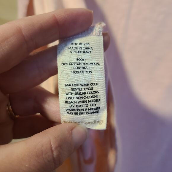 Soft Surroundings Women M Shirt Lagenlook  Sheer Floral Embroider Puff Sleeve - Picture 7 of 7